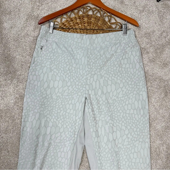 Athleta Brooklyn Lined Textured Jogger Pants Lined Serpentine Coast Grey Size 14 - Picture 4 of 16